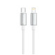 Дата кабель USB-C to Lightning 1.0m PD30W zinc alloy braided white ColorWay (CW-CBPDCL098-WT)