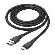 Дата кабель USB 2.0 AM to USB-C 2.0m 3A textured PVC black ColorWay (CW-CBUC095-BK)