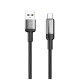 Дата кабель USB 2.0 AM to USB-C 1.0m 6A braided wire black ColorWay (CW-CBUC096-BK)