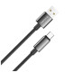 Дата кабель USB 2.0 AM to USB-C 1.0m 3A zinc alloy braided black ColorWay (CW-CBUC098-BK)