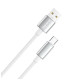 Дата кабель USB 2.0 AM to USB-C 2.0m 3A zinc alloy braided white ColorWay (CW-CBUC099-WT)