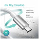 Дата кабель USB 2.0 AM to USB-C 2.0m 3A zinc alloy braided white ColorWay (CW-CBUC099-WT)