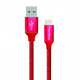 Дата кабель ColorWay Кабель Colorway USB - Apple Lightning 2.1А 1м червоний (CW-CBUL004-RD)