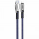 Дата кабель USB 2.0 AM to Lightning 1.0m zinc alloy blue ColorWay (CW-CBUL010-BL)