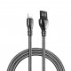 Дата кабель USB 2.0 AM to Lightning 1.0m metal spring black ColorWay (CW-CBUL013-BK)