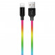 Дата кабель USB 2.0 AM to Lightning 1.0m multicolor ColorWay (CW-CBUL016-MC)