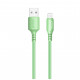 Дата кабель USB 2.0 AM to Lightning 1.0m soft silicone green ColorWay (CW-CBUL042-GR)