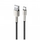 Дата кабель USB 2.0 AM to Lightning 1.0m head metal black ColorWay (CW-CBUL046-BK)
