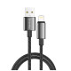 Дата кабель USB 2.0 AM to Lightning 2.0m 3A zinc alloy braided black ColorWay (CW-CBUL099-BK)