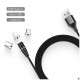 Дата кабель USB 2.0 AM to Lightning + Micro 5P + USB-C 1.0m Magnetic ColorWay (CW-CBUU038-BK)