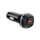 Зарядний пристрій ColorWay USB-C PD45W + USB QC3.0 car adapter (CW-CHA067PD-BK)