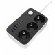 Мережевий фільтр живлення ColorWay CW-CHE36PDB, 3 розетки/ 3USB + 3TYPE-C 2M (CW-CHE36PDB)