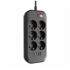 Мережевий фільтр живлення ColorWay CW-CHE64PDB 6 роз, 4USB (CW-CHE64PDB)