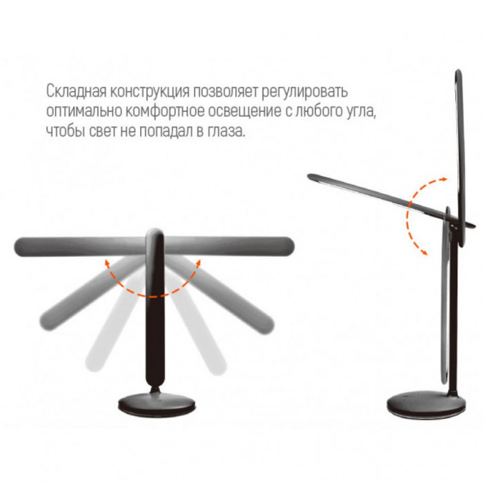 Настільна лампа ColorWay 4W with built-in battery 1800 mAh USB in/out 5V*1A, black (CW-DL02B-B)