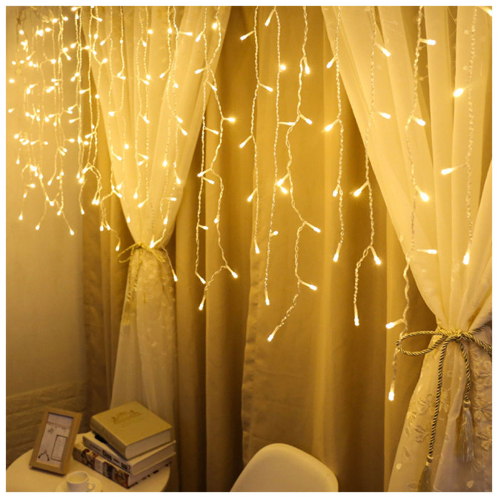 Гірлянда ColorWay Бахрома 3мx0.6м 100Led (IP20) теплий білий (CW-GF-100L36VWW)