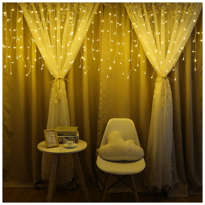 Гірлянда ColorWay Бахрома 3мx0.6м 100Led (IP20) теплий білий (CW-GF-100L36VWW)