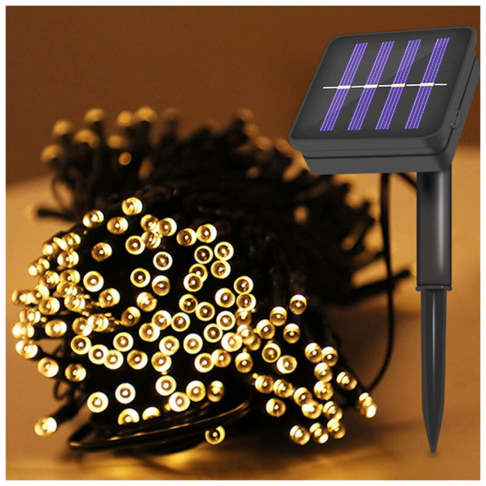 Гірлянда ColorWay на сонячній батареї 10м 100Led (IP65) теплого світіння (CW-GO-100L10SBWW)