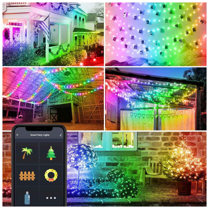Гірлянда ColorWay Smart LED RGB WiFi+Bluetooth 10M 66LED IP65 (CW-GS-66L10UMC)