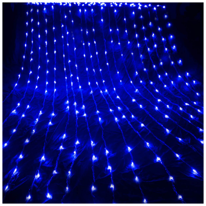 Гірлянда ColorWay штора водоспад 3x3м 300LED 220V синя (CW-GW-300L33VWFBL)