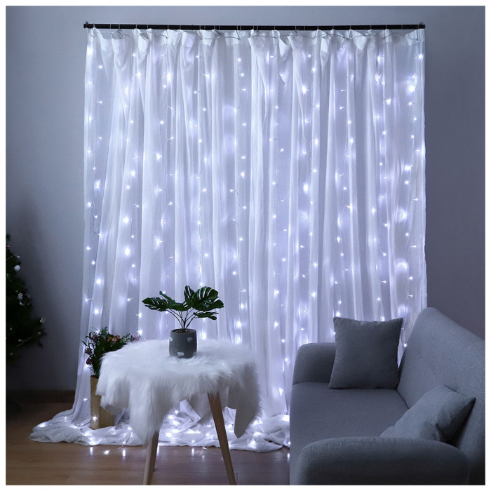 Гірлянда ColorWay штора водоспад 3x3м 300LED 220V холодний (CW-GW-300L33VWFCW)
