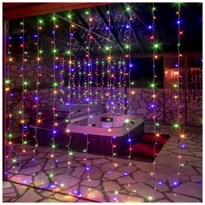 Гірлянда ColorWay штора водоспад 3x3м 300LED 220V кольорова (CW-GW-300L33VWFMC)