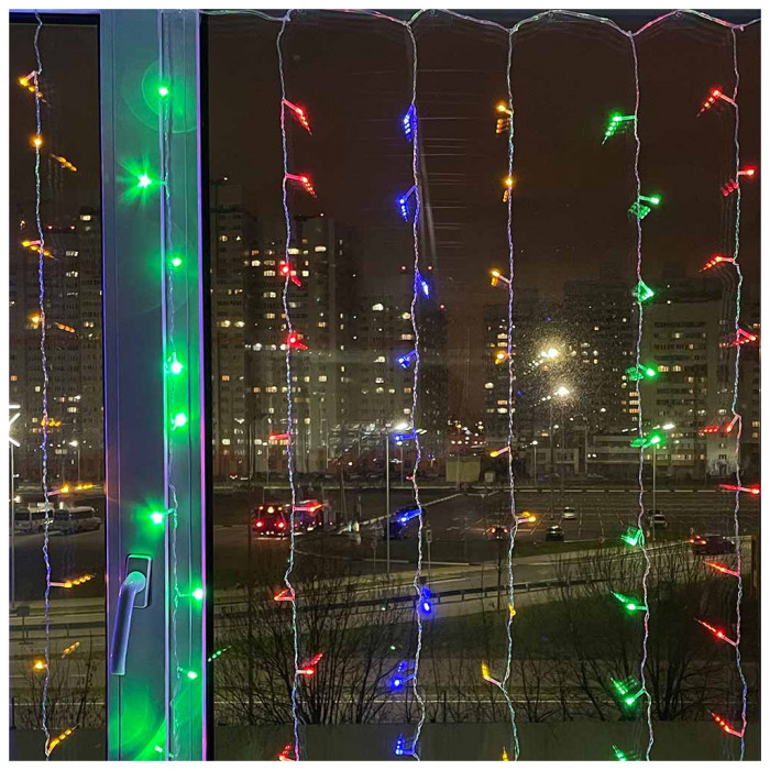 Гірлянда ColorWay штора водоспад 3x3м 300LED 220V кольорова (CW-GW-300L33VWFMC)