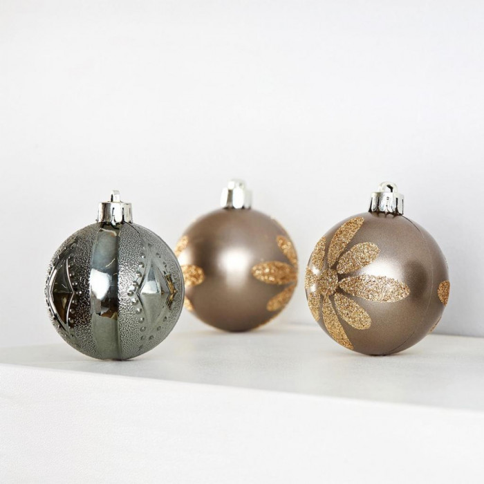 Ялинкова іграшка ColorWay Merry Christmas mix 24 шт (6 см) ZINC (CW-MCB624ZINK)