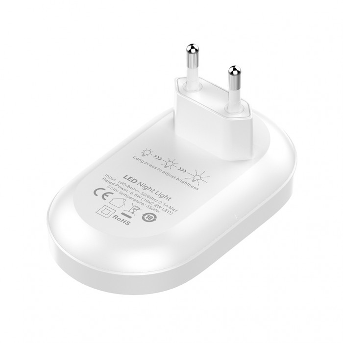 Нічник ColorWay Nightlight 0.5W (8x0.2W LED) (CW-NL08-W)