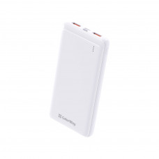 Батарея універсальна ColorWay 10 000 mAh Slim, White (CW-PB100LPF2WT)