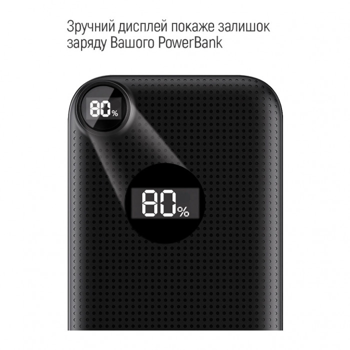 Батарея універсальна ColorWay 10 000 mAh Slim, LCD, Black (CW-PB100LPH2BK-D)