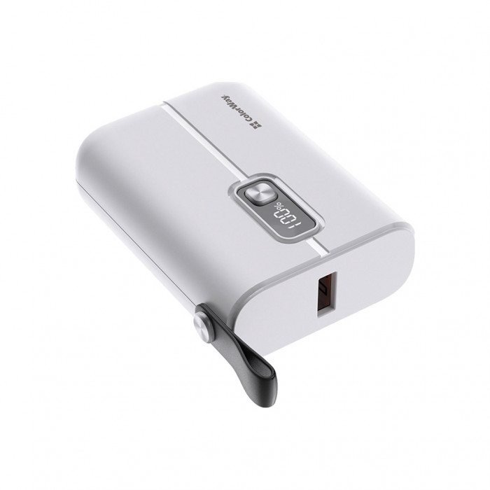 Батарея універсальна ColorWay 10 000 mAh Full power (USB QC3.0 + USB-C Power Delivery 22.5 (CW-PB100LPK2WT-PDD)