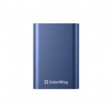 Батарея універсальна ColorWay 20 000 mAh PD/20W, QC/3.0, USB-C/USB-A max.22.5W Blue (CW-PB200LPG2BL-PDD)