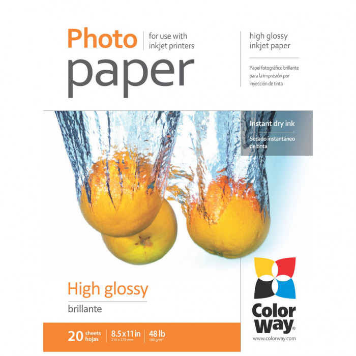 Папір ColorWay LT 180г/м, glossy, 20sh, OEM (PG180020LT_OEM)