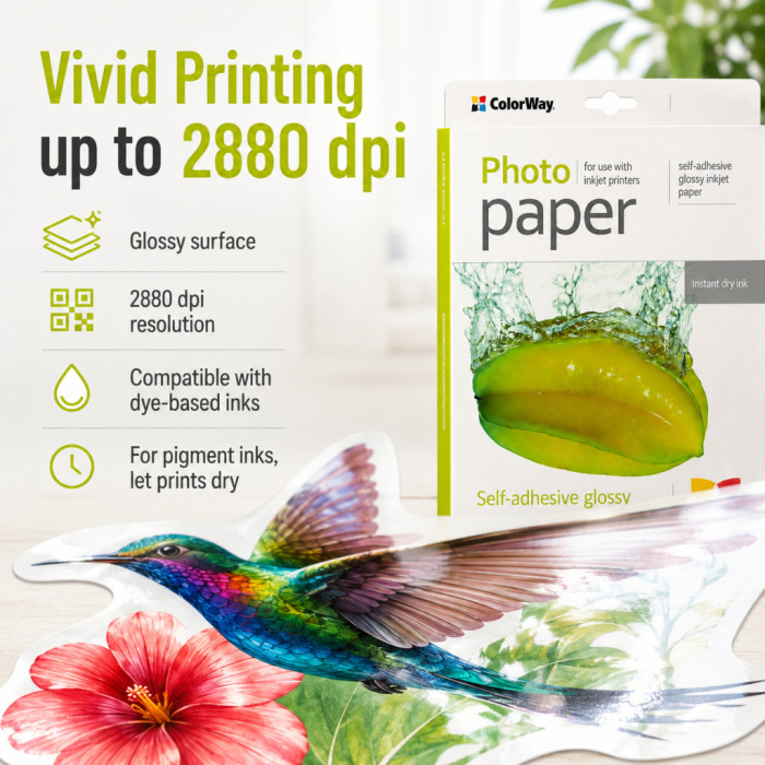 Фотопапір ColorWay A4 115г glossy 50л (PGS1158050A4)