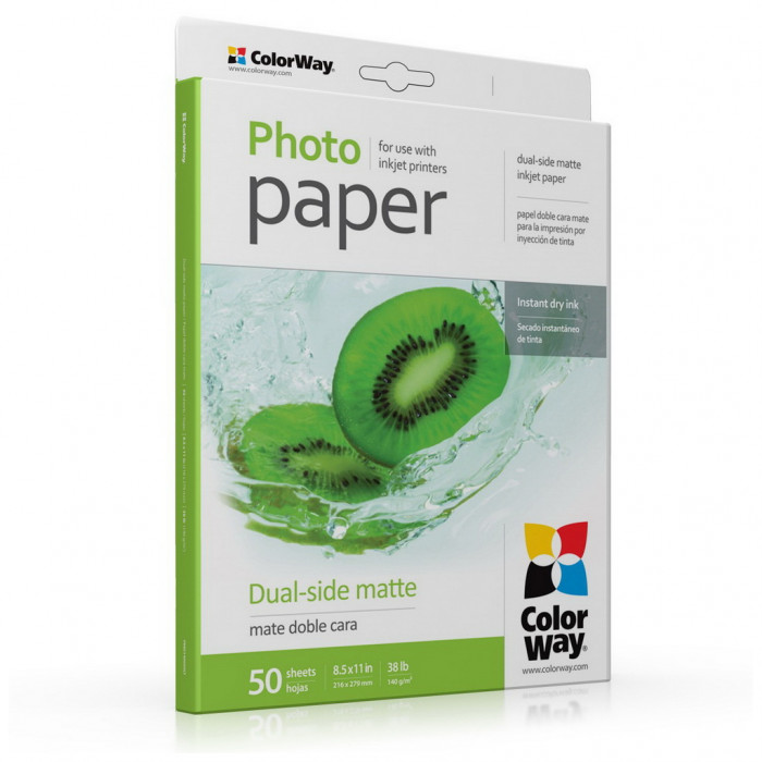 Папір ColorWay LT 140г/м, matt double-sided, 50sh, OEM (PMD140050LT_OEM)