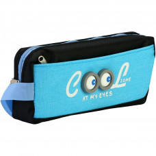 Пенал Cool For School 2 відділення Блакитний (C-6402-blue)