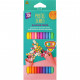 Олівці кольорові Cool For School Pastel Преміум, двосторонні,тригранні , 24 кольори (CF15187)