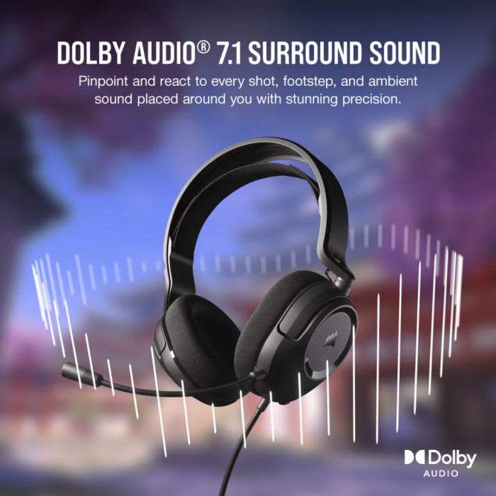 Навушники Corsair HS35 Surround v2 Multiplatform Gaming Carbon (CA-9011386-EU)