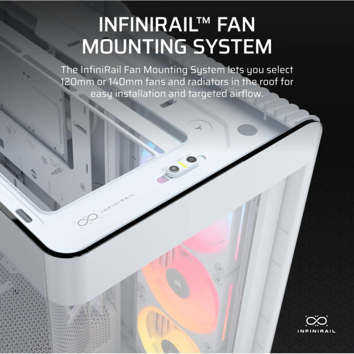 Корпус для ПК Corsair FRAME 4500X LX-R RGB Tempered Glass White (CC-9011317-WW)