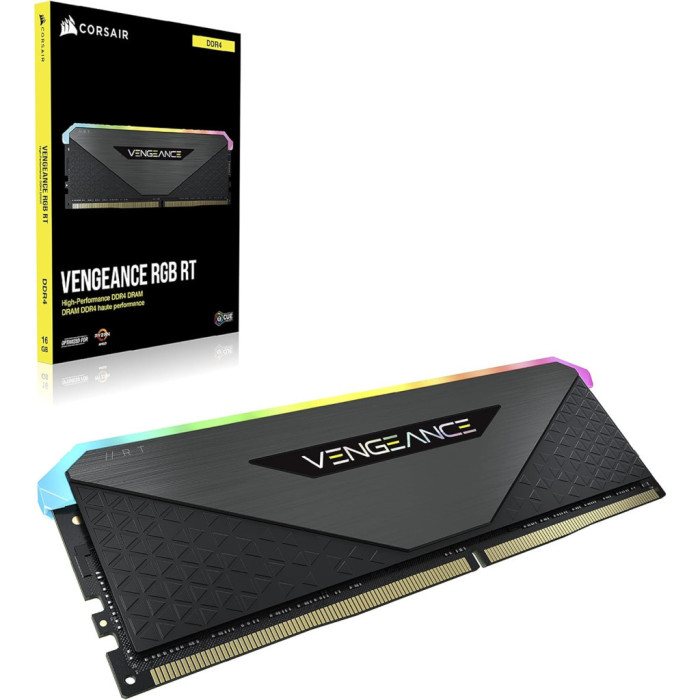 Модуль пам'яті для комп'ютера DDR4 32GB (2x16GB) 3600 MHz Vengeance RGB RT Black Corsair (CMN32GX4M2Z3600C18)