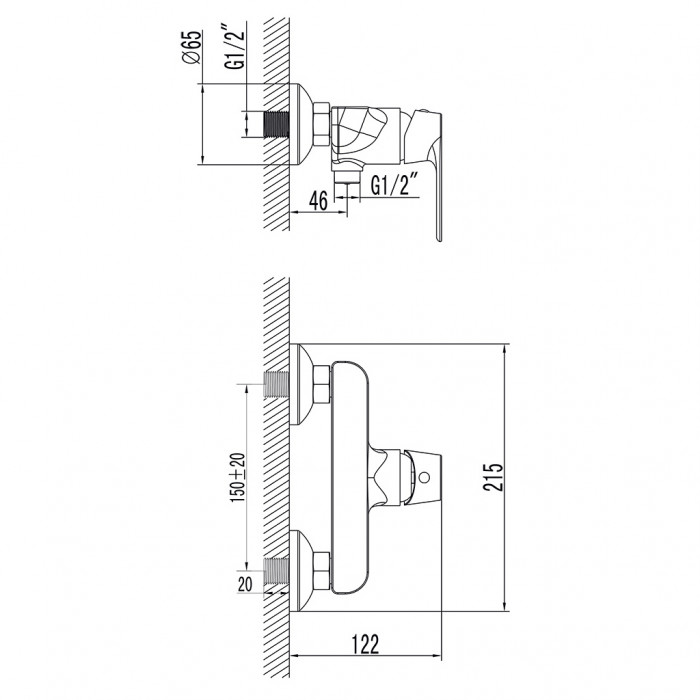 Змішувач Corso BRACCIANO CF-1D136C (9617300)