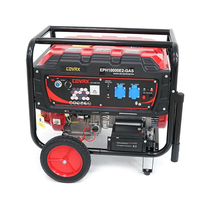Генератор COVAX EPH10000E2-GAS, 7.0kW, бензин/газ, 220V, 50Hz, DC12V, 18HP, електро стартер, 25L (EPH10000E2-GAS)