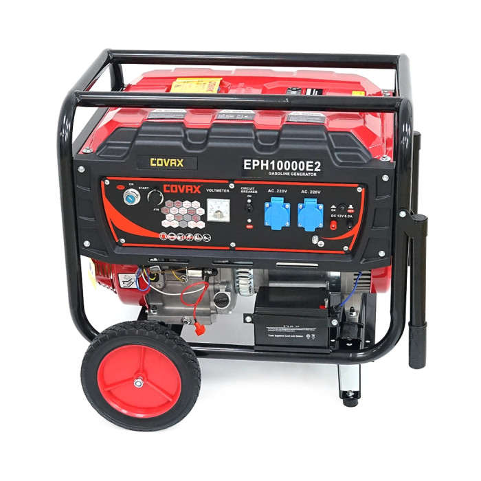 Генератор COVAX EPH10000E2, 7.0kW, 220V, 50Hz, DC12V, 18HP, електро стартер, 25L (EPH10000E2)
