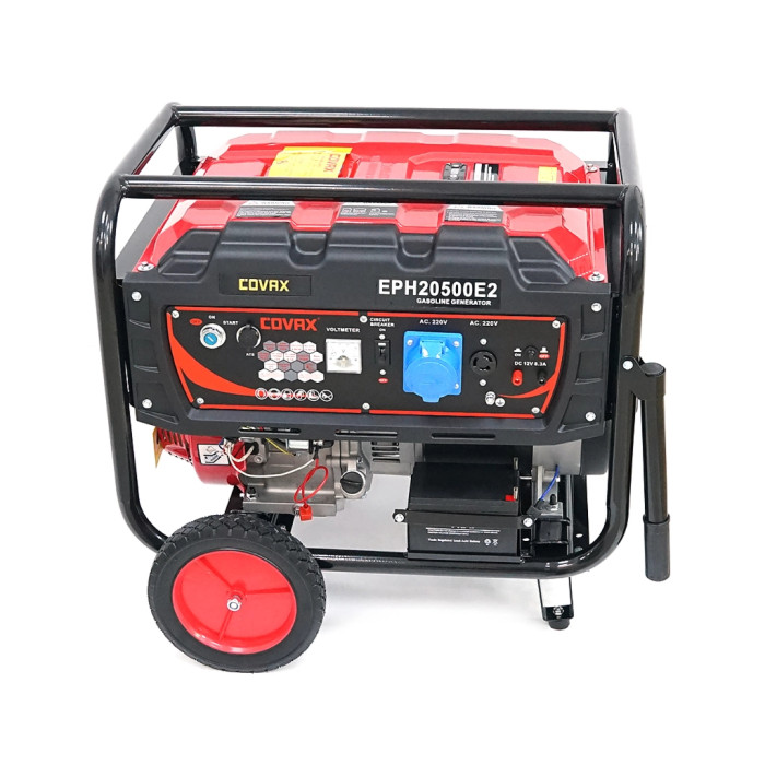Генератор COVAX EPH20500E2, 9.5kW, 220V, 50Hz, DC12V, 21HP, електро стартер, 25L (EPH20500E2)