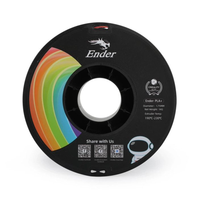 Пластик для 3D-принтера Creality PLA+ 1кг, 1.75мм, orange (3301010307)