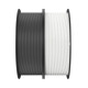 Пластик для 3D-принтера Creality PLA 2x1кг, 1.75мм, white+black (3301010337)