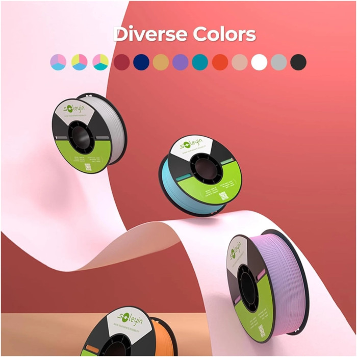 Пластик для 3D-принтера Creality Soleyin matte 1кг, 1.75мм, white (3301010512)