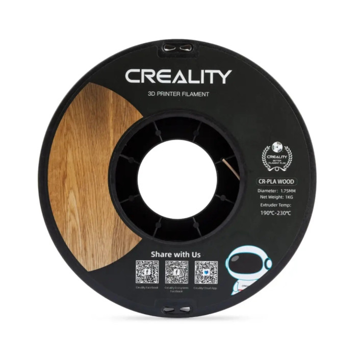 Пластик для 3D-принтера Creality PLA wood 1кг, 1.75мм, light brown (3301130001)