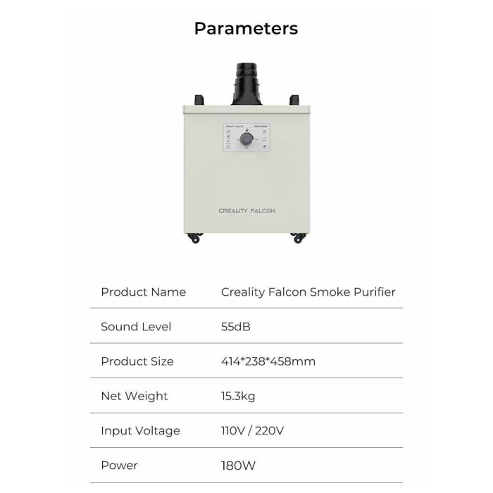 Фільтр для 3D-принтера Creality Falcon Smoke Purifier EU YW200 (4008060112)