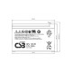 Батарея до ДБЖ CSB 12В 12 Аг (GPL12120 F2)